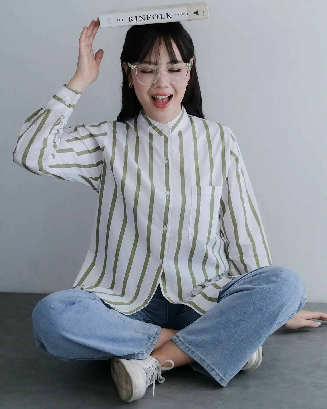 Udipti Stripe Shirt Kode Mr 1656 Green