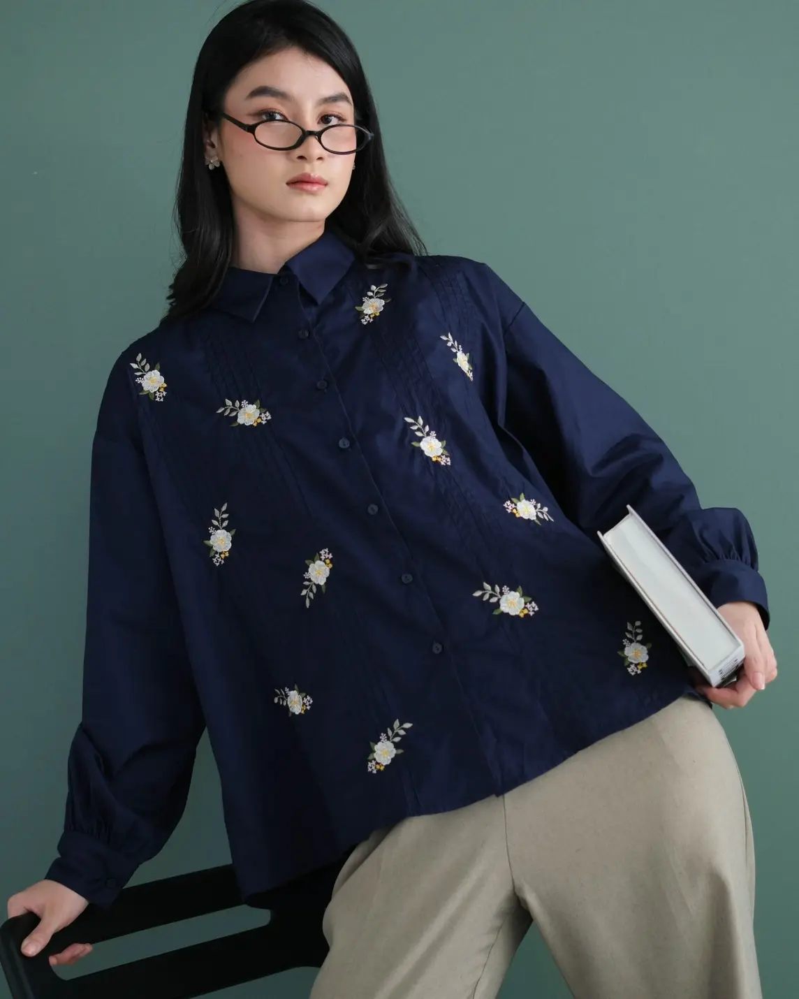 Agashe Shirt Kode 20312 Navy - Image 3