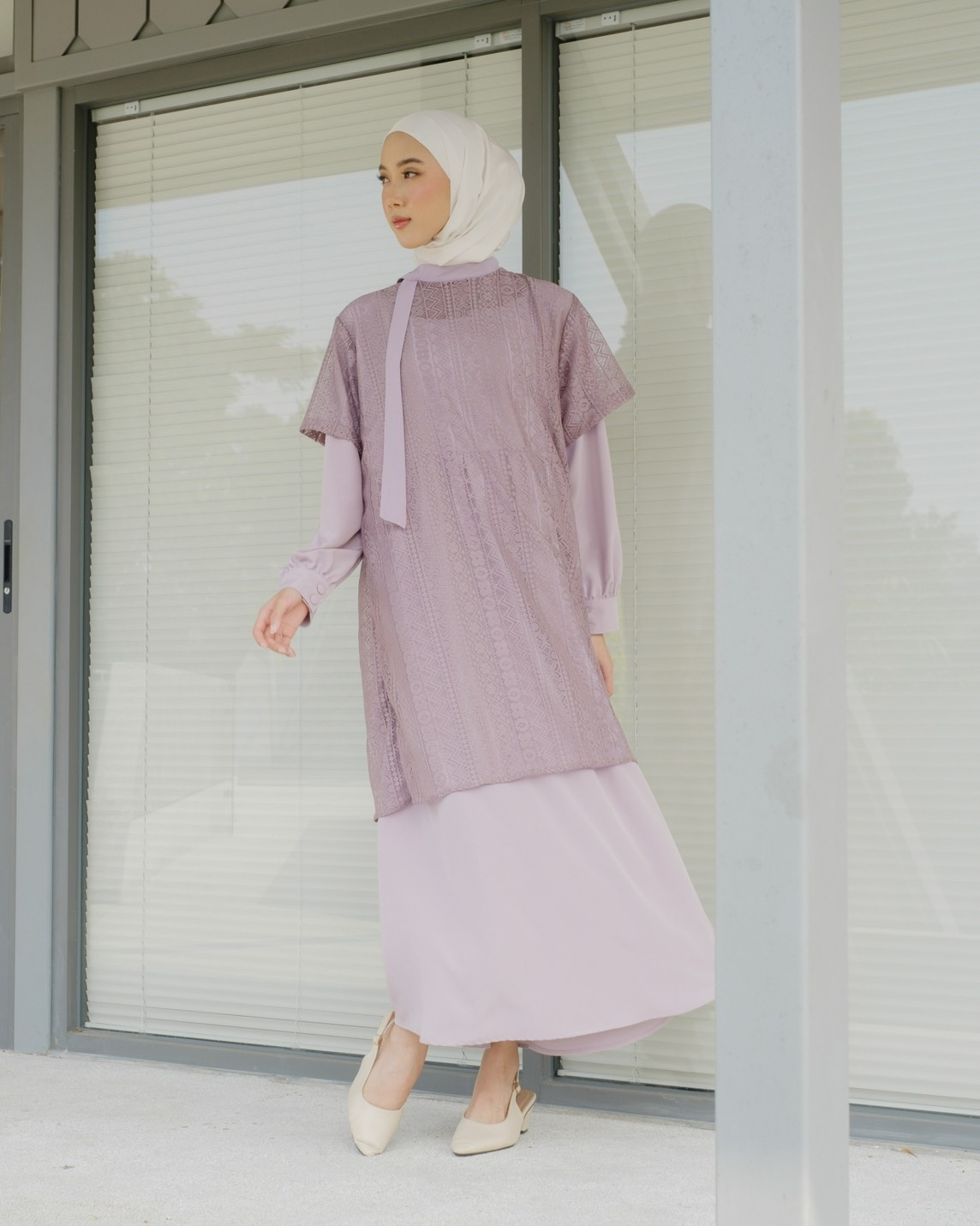 Amera Maxi Dress Mauve - Image 3
