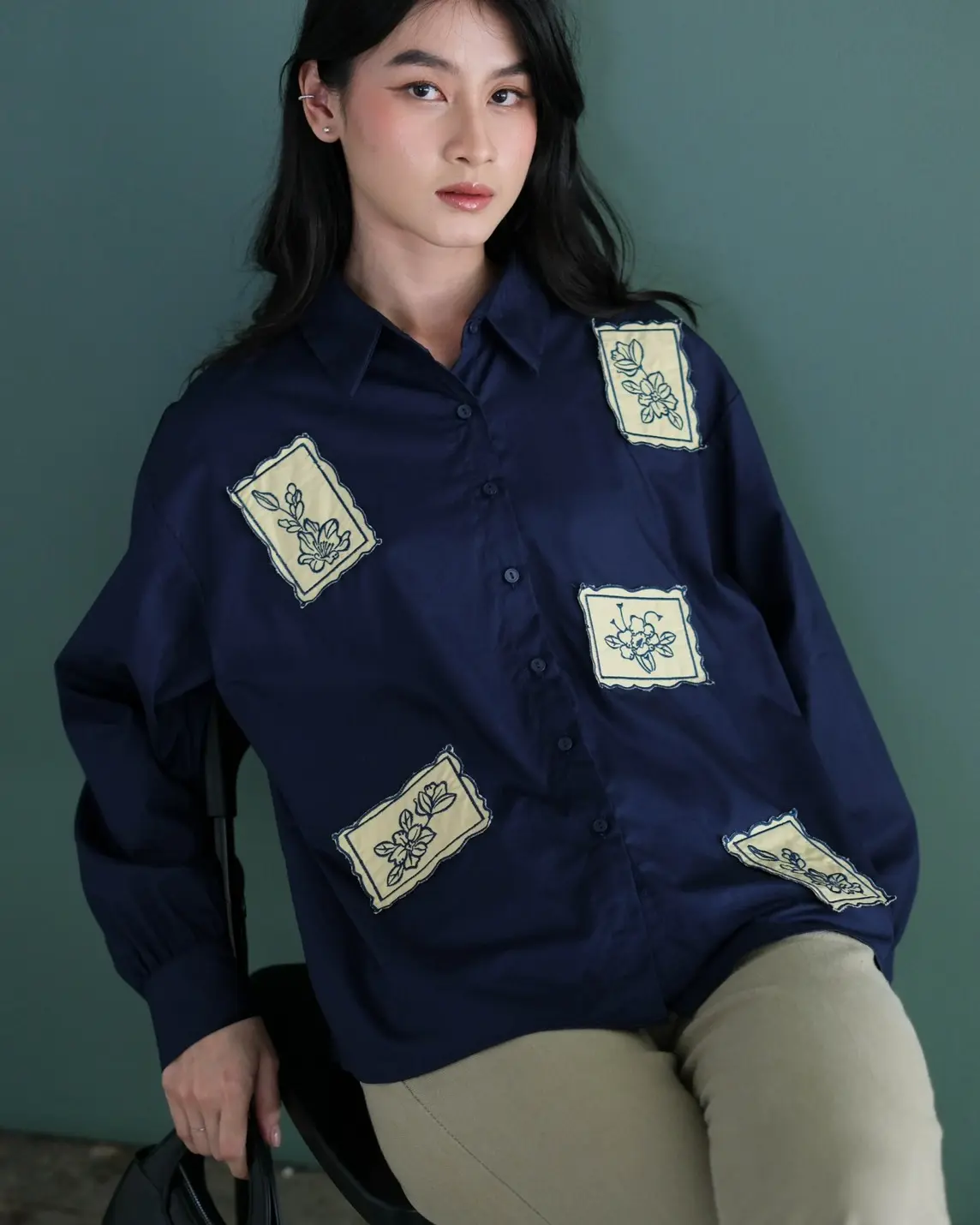 Deani Shirt Kode 20311 Navy - Image 2