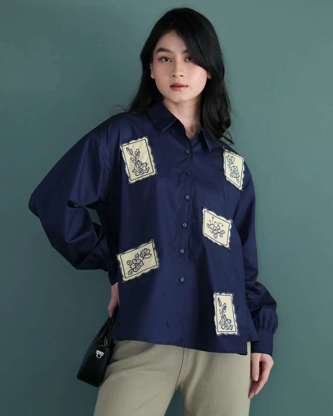 Deani Shirt Kode 20311 Navy - Image 3