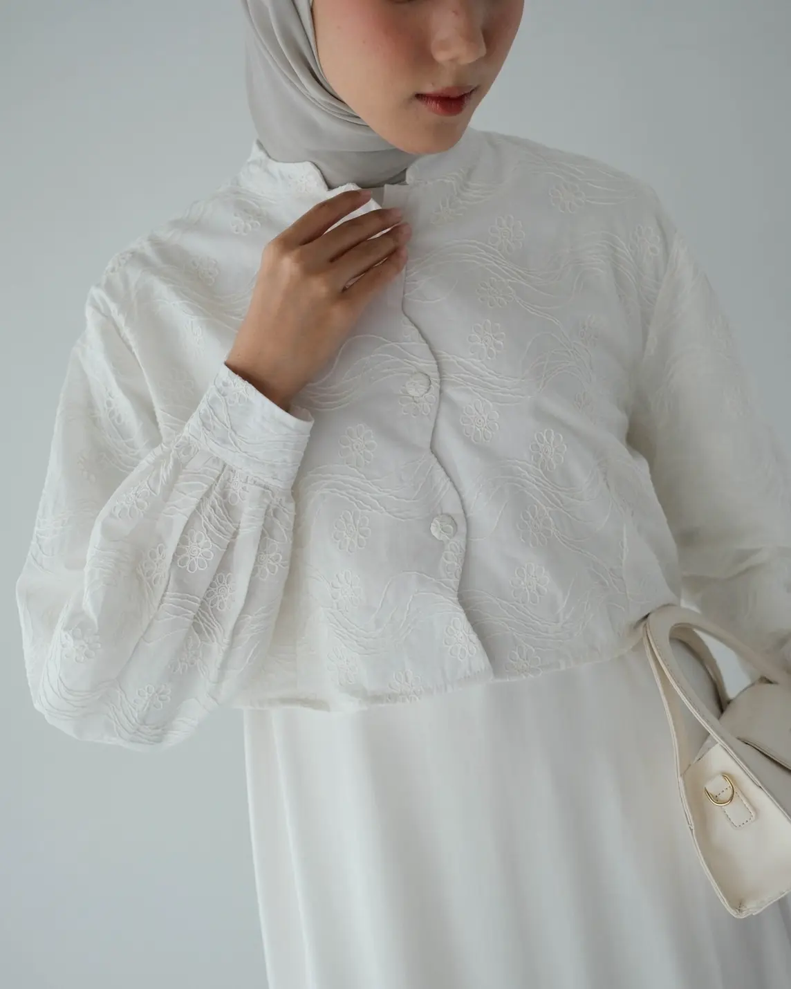 Griselda Maxi Dress Broken White - Image 2