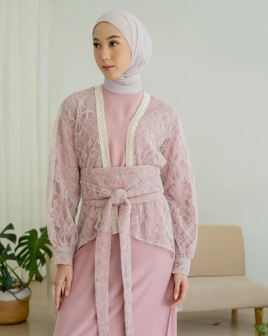 KAYLENA MAXI DRESS DUSTY PINK - Image 3