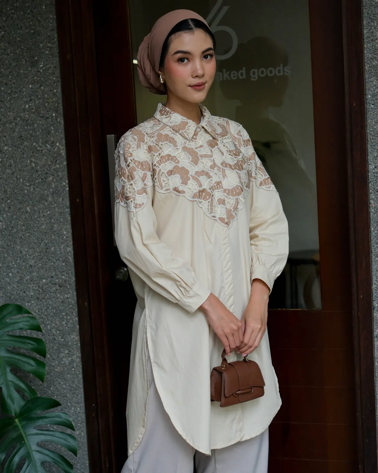 Raseema Tunic Kode 20320 Cream - Image 3