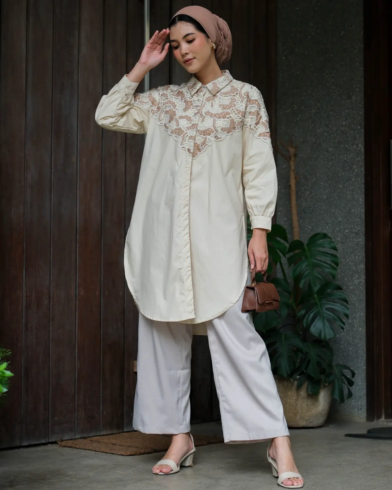 Raseema Tunic Kode 20320 Cream - Image 2