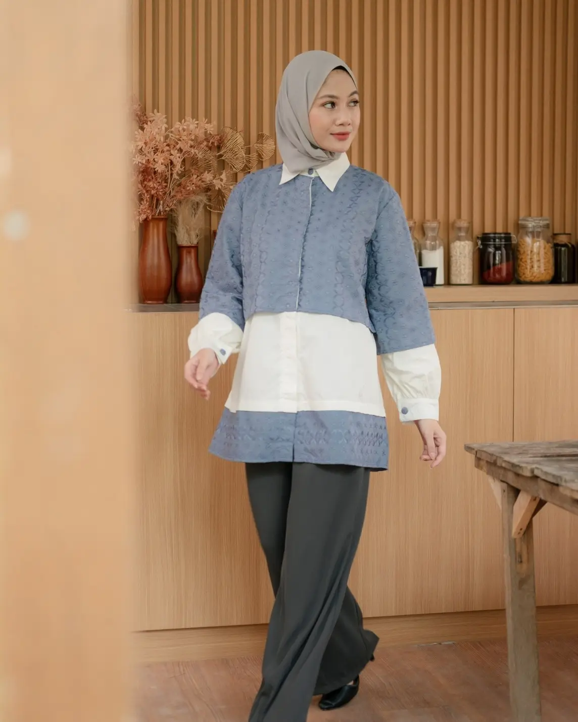 ROXETTE SHIRT BLUE DENIM