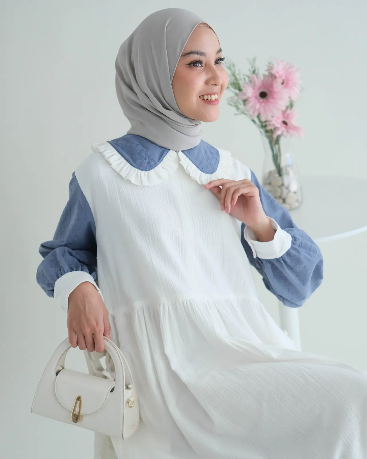 Thalia Maxi Dress BLUE DENIM - Image 2