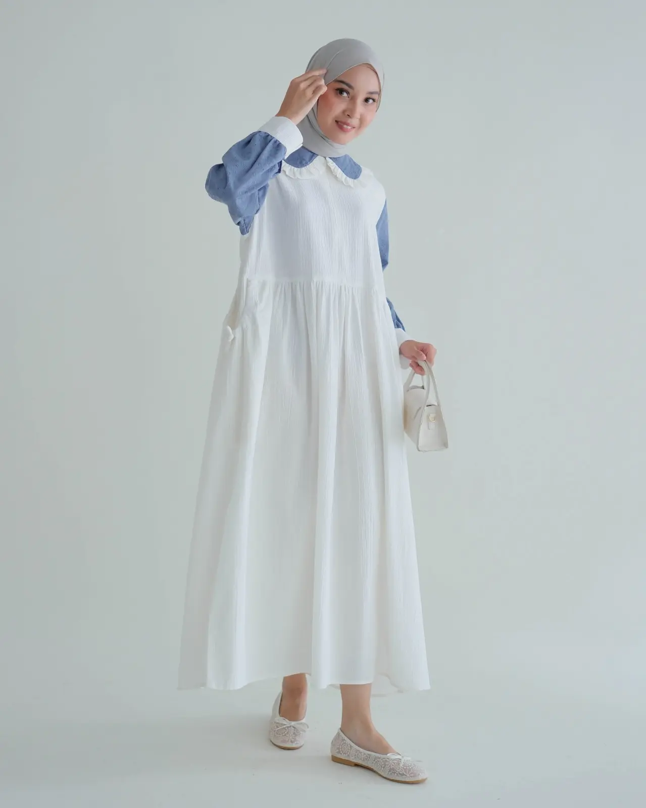 Thalia Maxi Dress BLUE DENIM - Image 3
