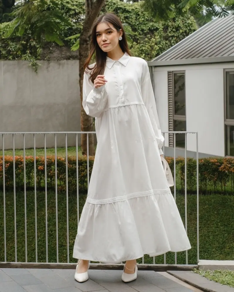 Zalwah Maxi Dress Kode 1407 Broken White