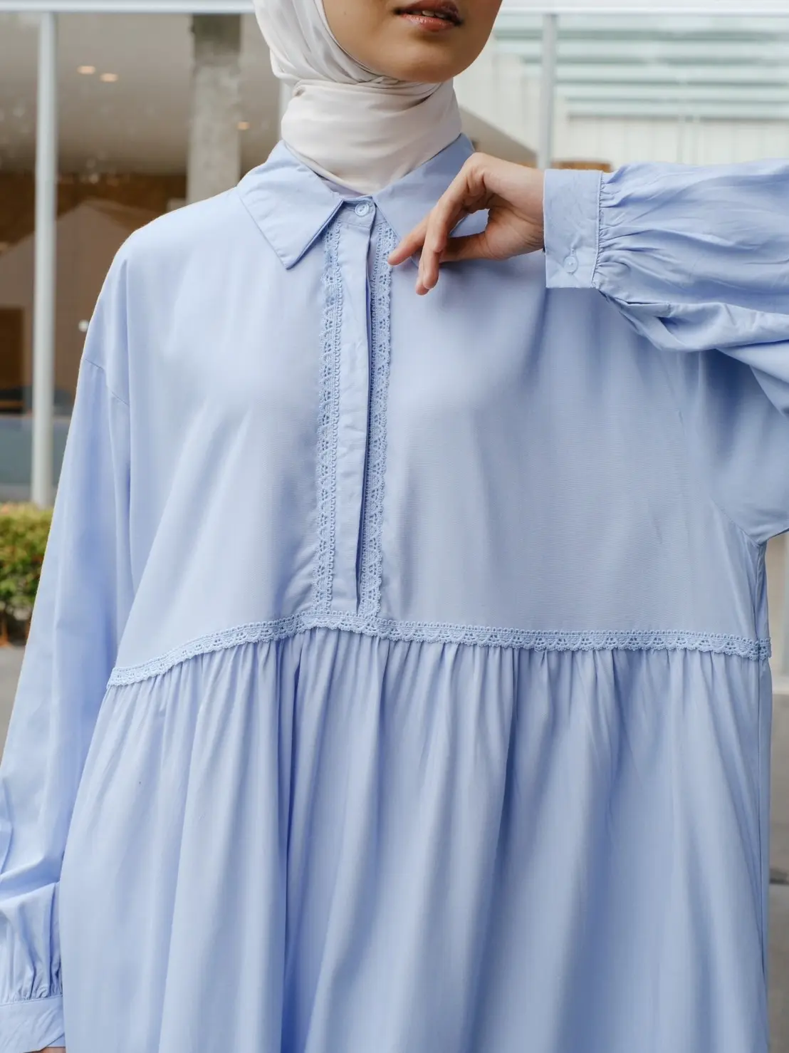 Zalwah Maxi Dress Kode 1407 Blue - Image 2