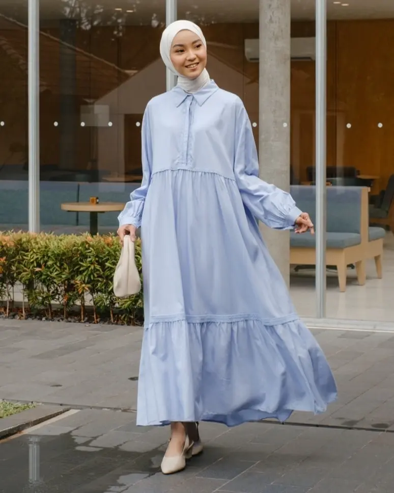 Zalwah Maxi Dress Kode 1407 Blue