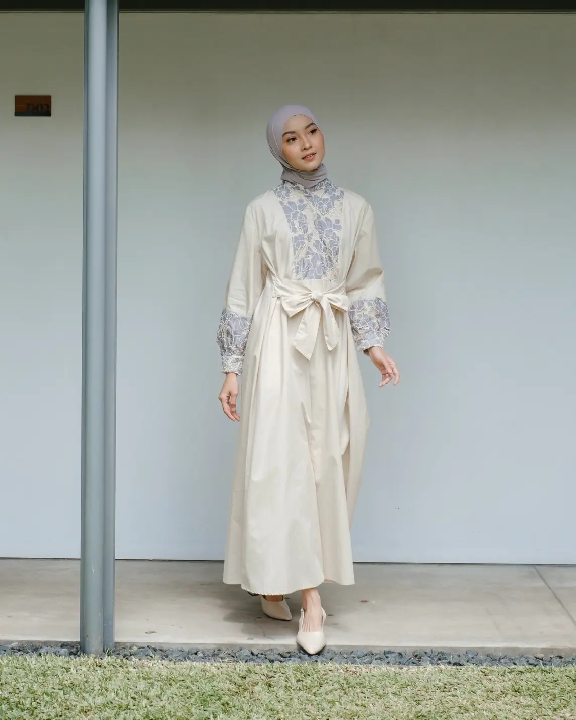 Haifa Maxi Dress Kode 80100 Cream - Image 5