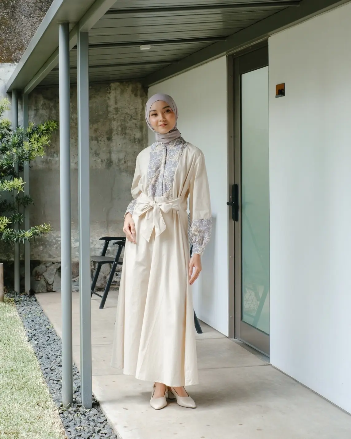Haifa Maxi Dress Kode 80100 Cream - Image 2