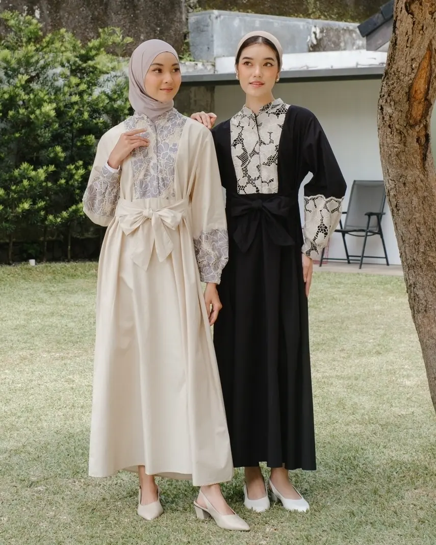 Haifa Maxi Dress Kode 80100 Cream - Image 3