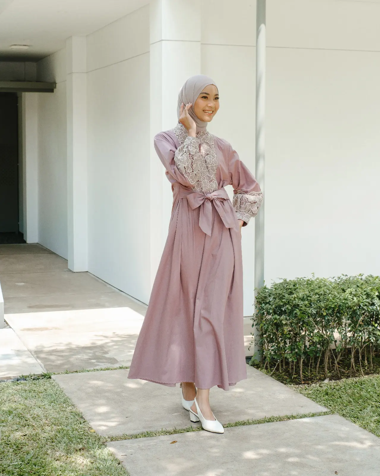 Haifa Maxi Dress Kode 80100 Mauve - Image 2