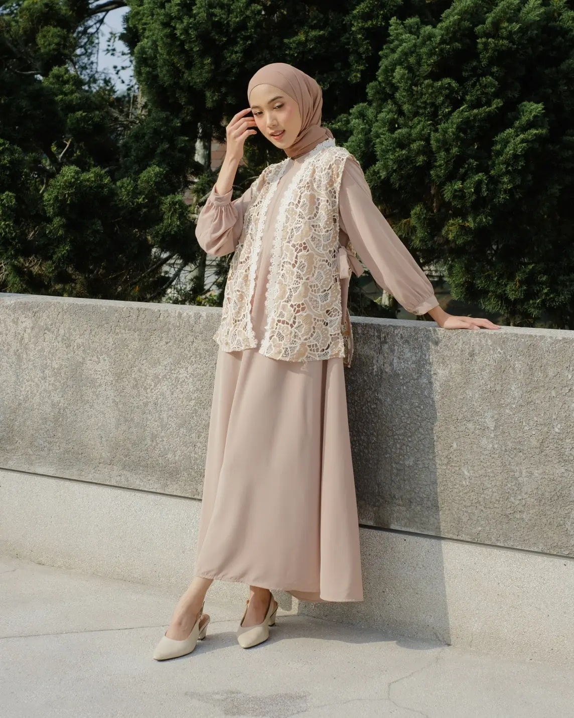 Denita Maxi Dress Kode 20321 Khaki - Image 3