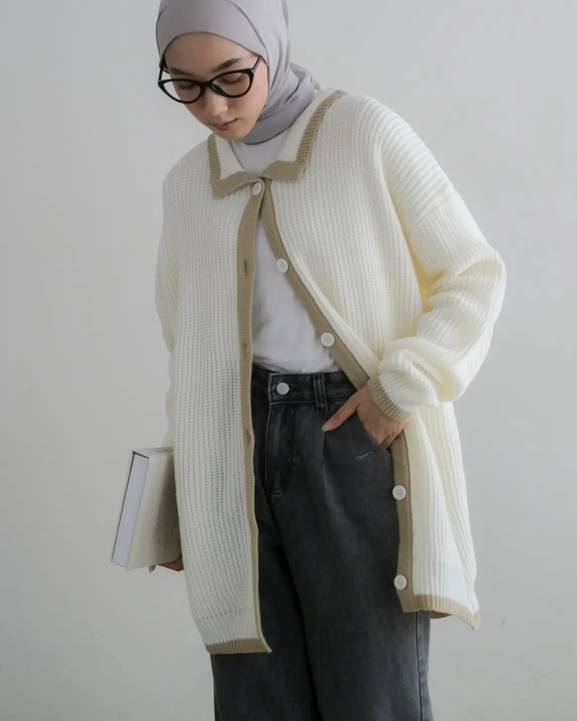 ELINE CARDI BROKEN WHITE - Image 2