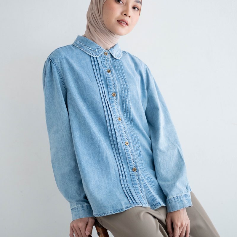 Gabriel Denim Shirt Kode 350E Light Blue