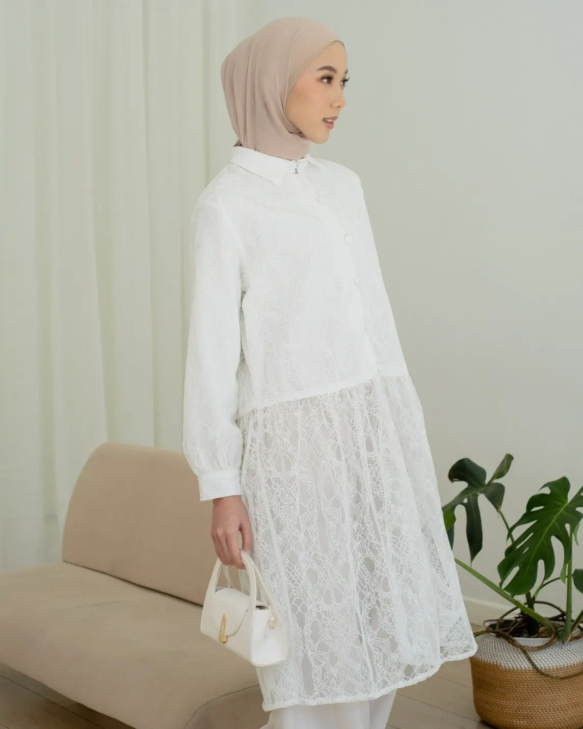 NAHRANI TUNIC BROKEN WHITE - Image 2