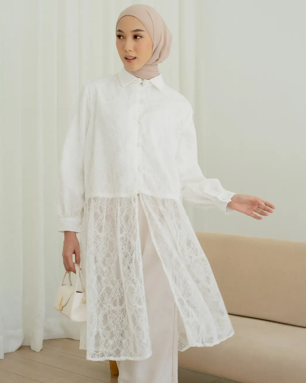 NAHRANI TUNIC BROKEN WHITE