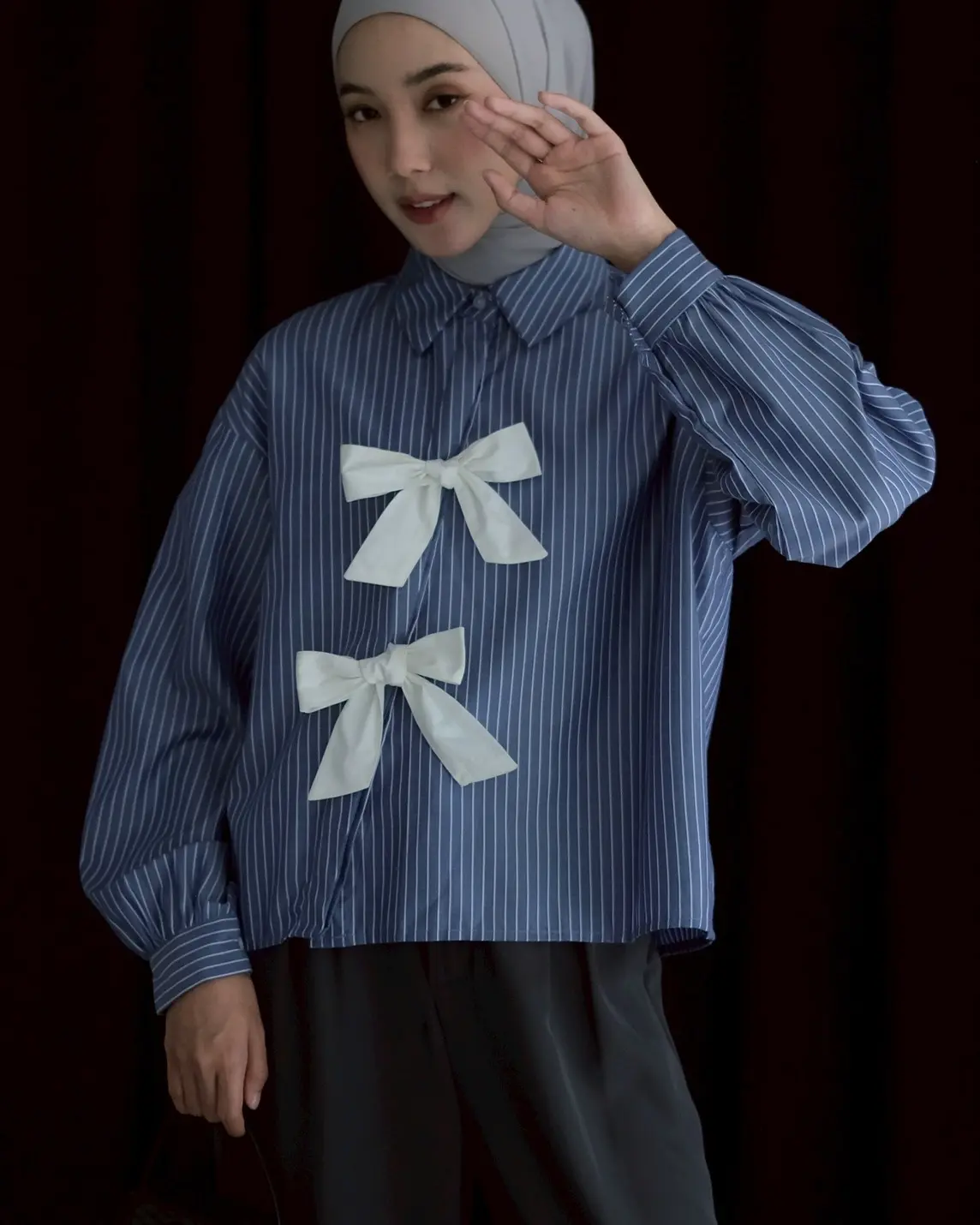 Allen Stripe Shirt Kode 20328 Blue Denim - Image 2