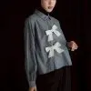 Allen Stripe Shirt Kode 20328 Misty Black - Image 2
