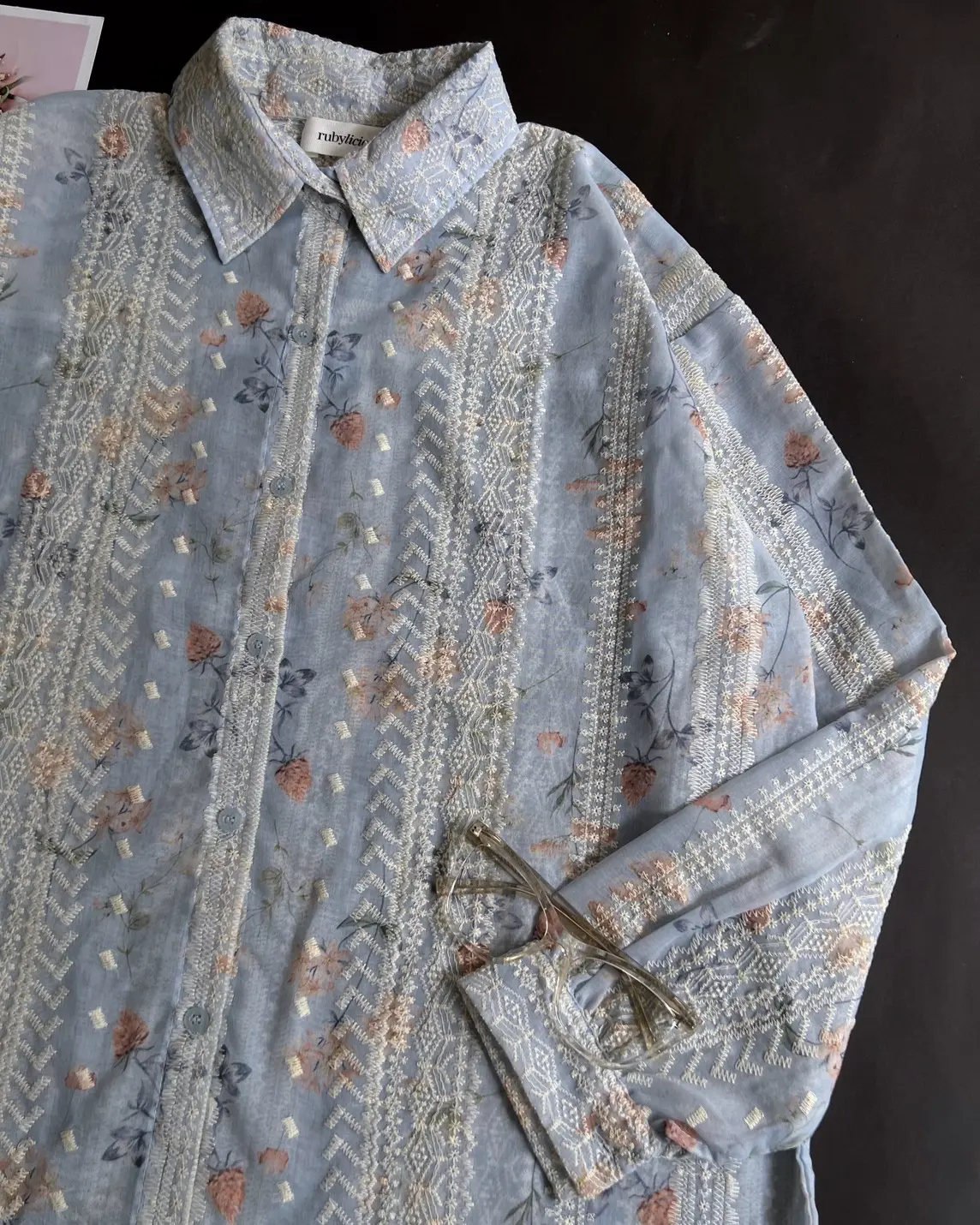 Agnetha Shirt Kode 14959 Blue - Image 2