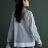 Farzia Stripe Shirt Kode 70667 Grey - Image 3