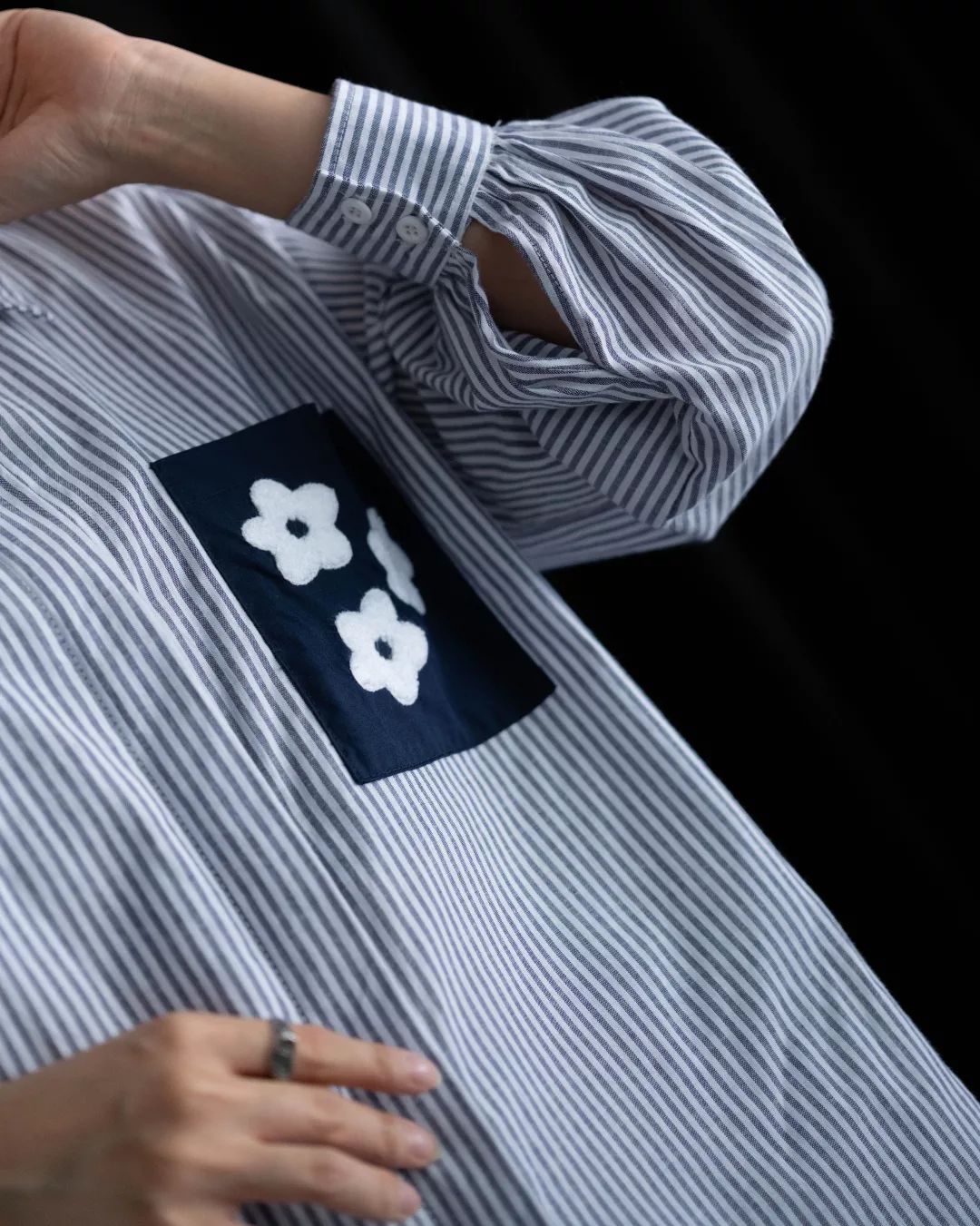 Harisa Shirt Navy - Image 2