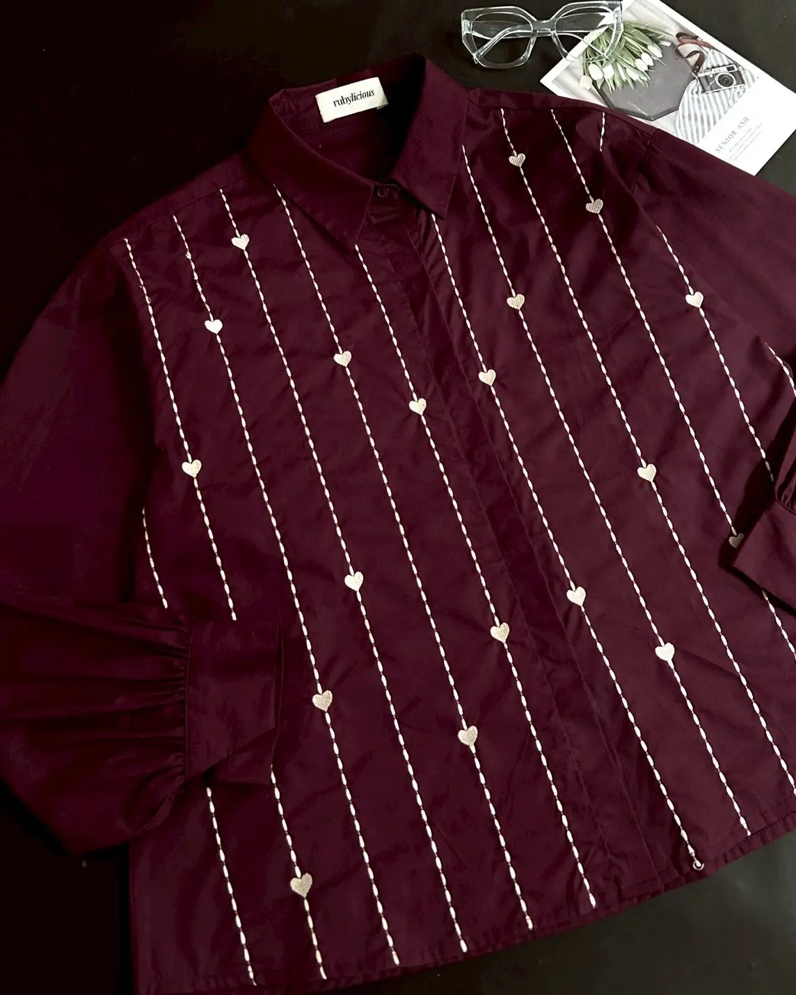 Swain Shirt Kode 20327 Maroon