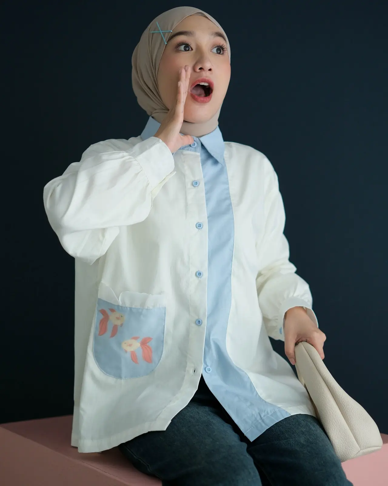 Fishbowl Shirt Broken White - Image 3