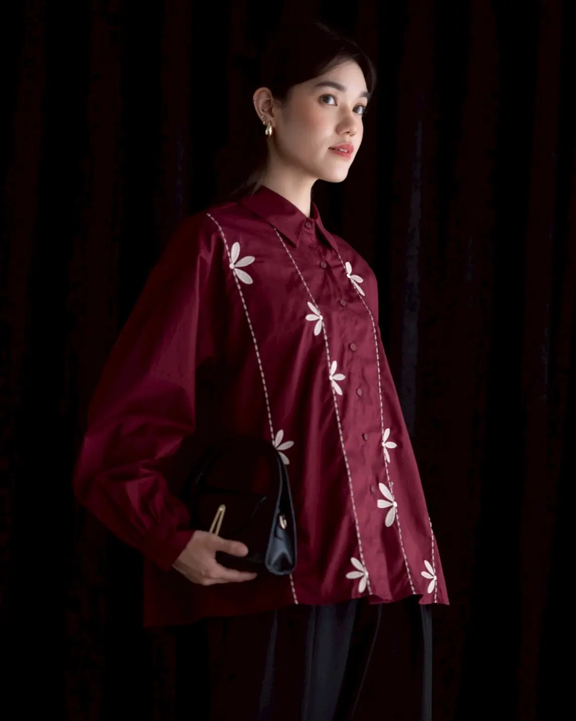 Goutre Shirt Kode 20330 Maroon - Image 2