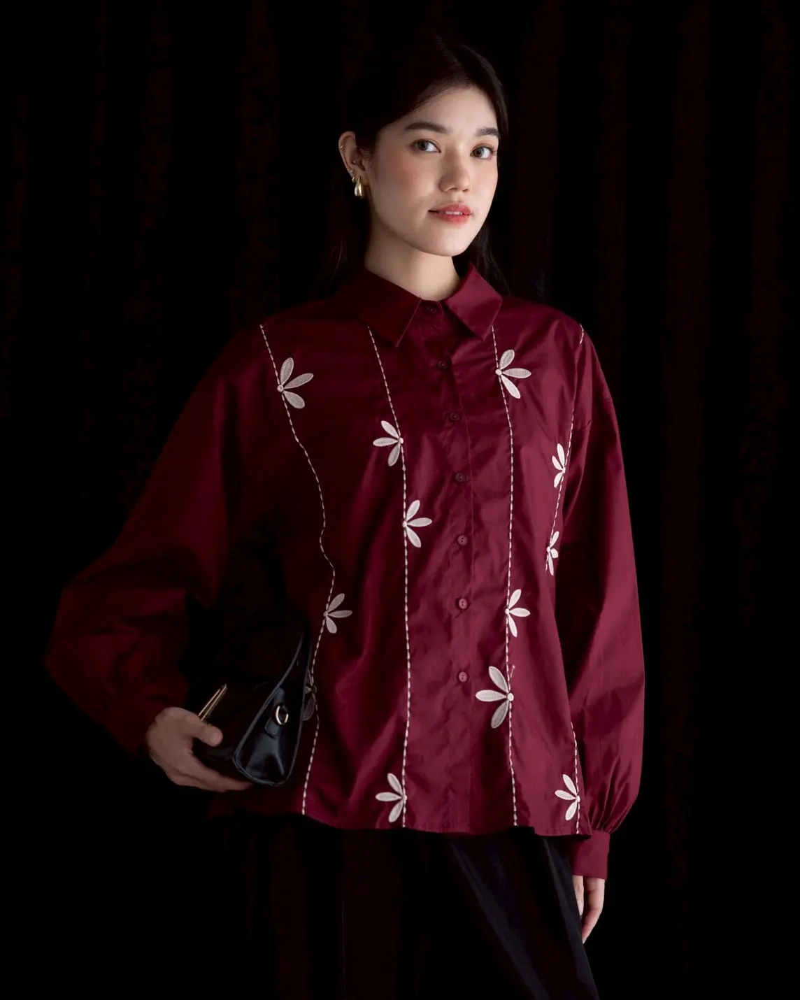 Goutre Shirt Kode 20330 Maroon