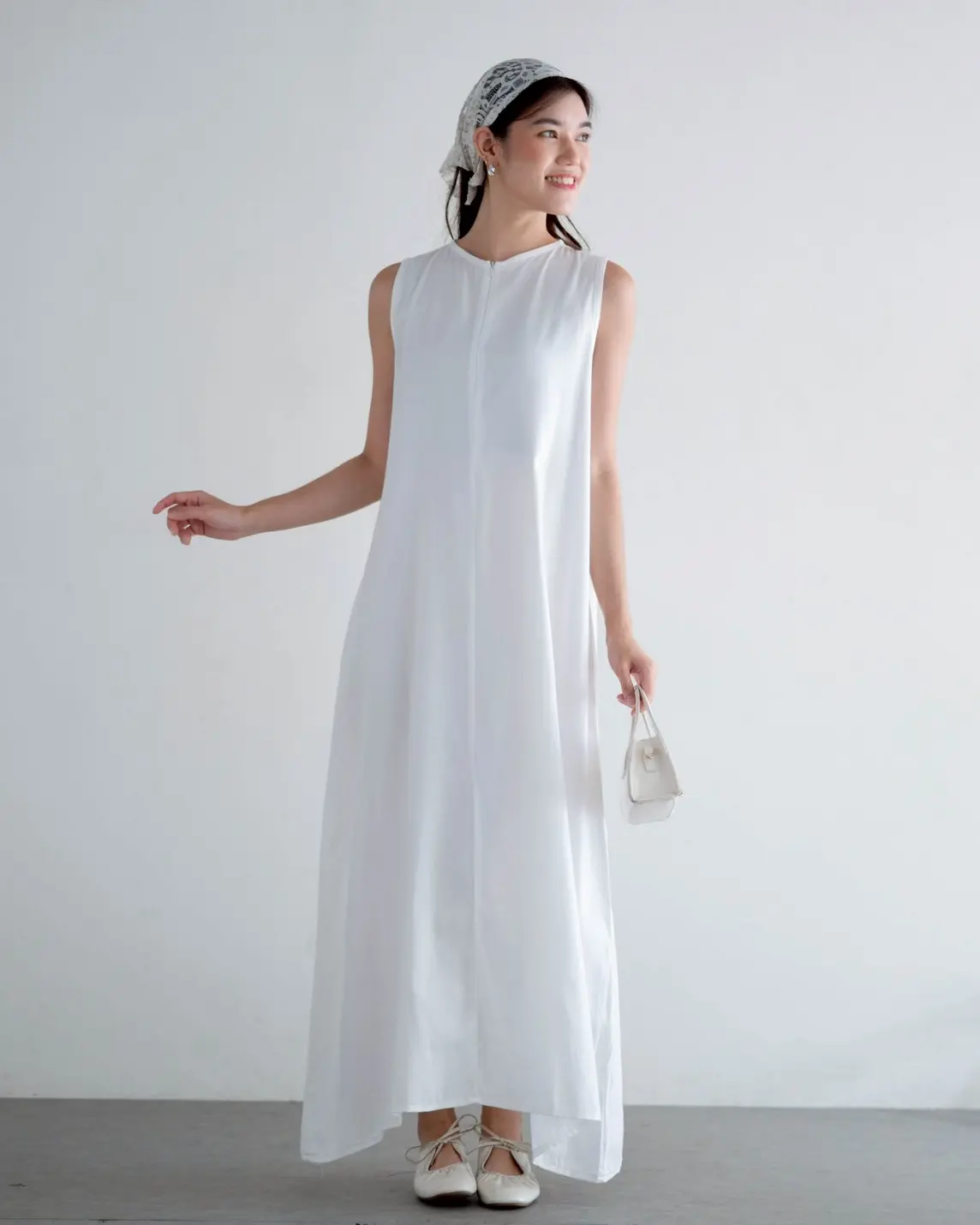 Fuyumi Maxi Dress Kode 6772 Broken White