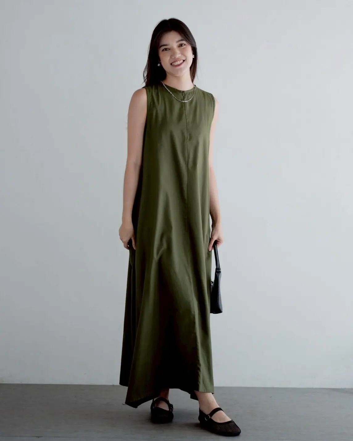 Fuyumi Maxi Dress Kode 6772 Army