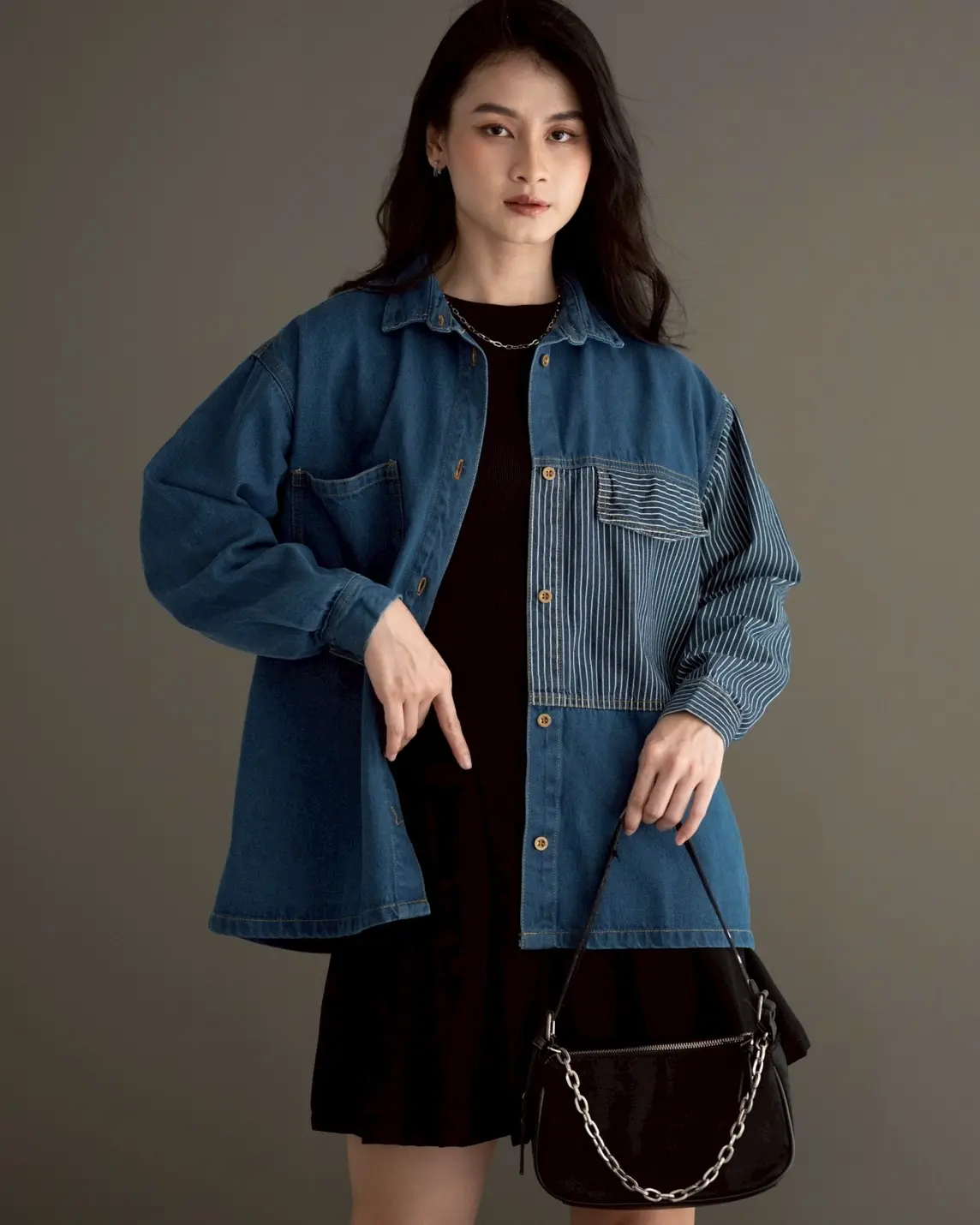 Osella Denim Shirt Kode Pq1193 Medium Blue - Image 4
