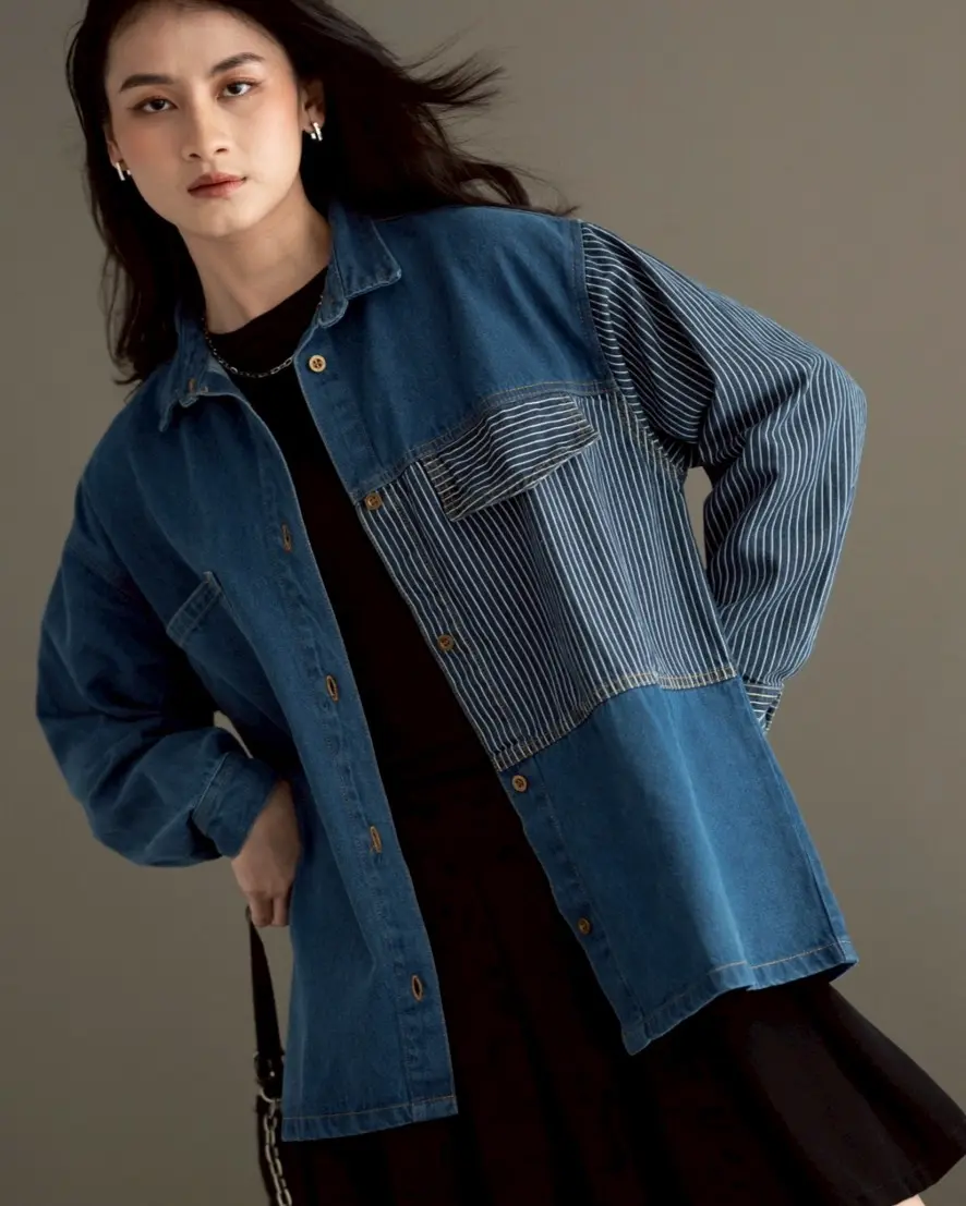Osella Denim Shirt Kode Pq1193 Medium Blue - Image 3