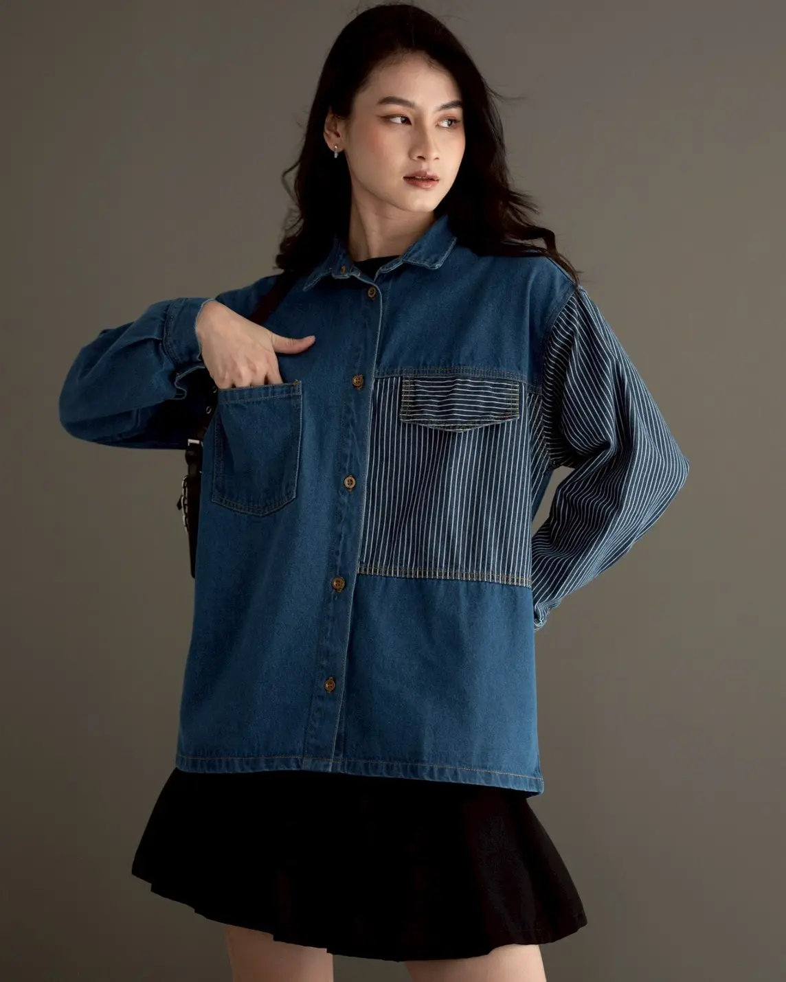 Osella Denim Shirt Kode Pq1193 Medium Blue