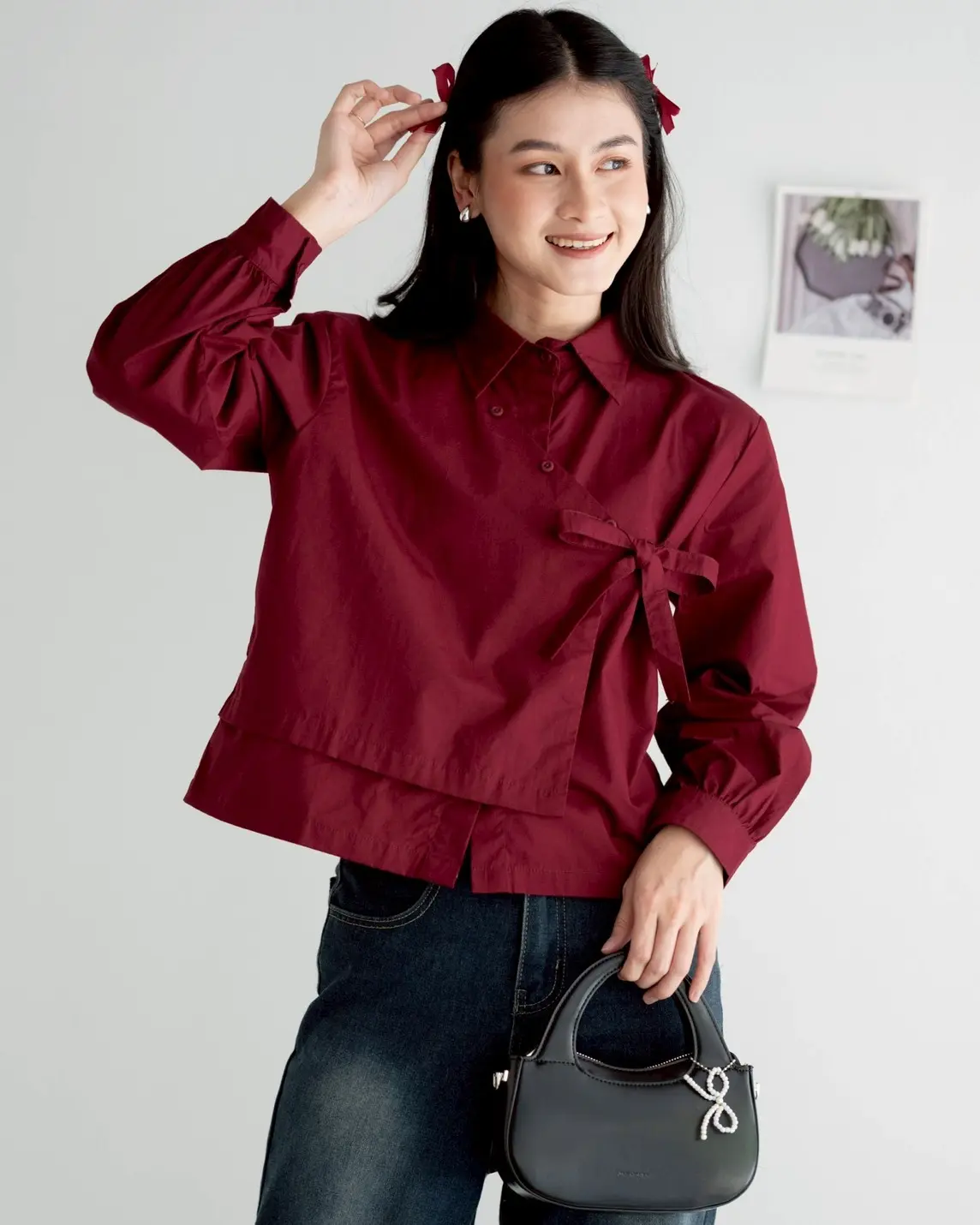 Chaerin Shirt Maroon