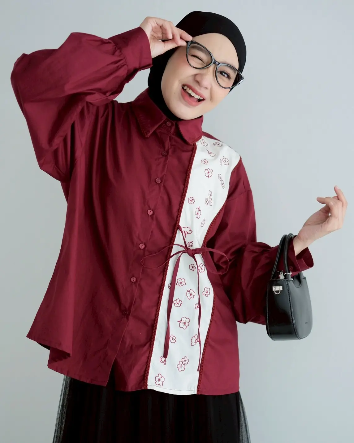 Karuri Shirt Kode 20313 Maroon - Image 2