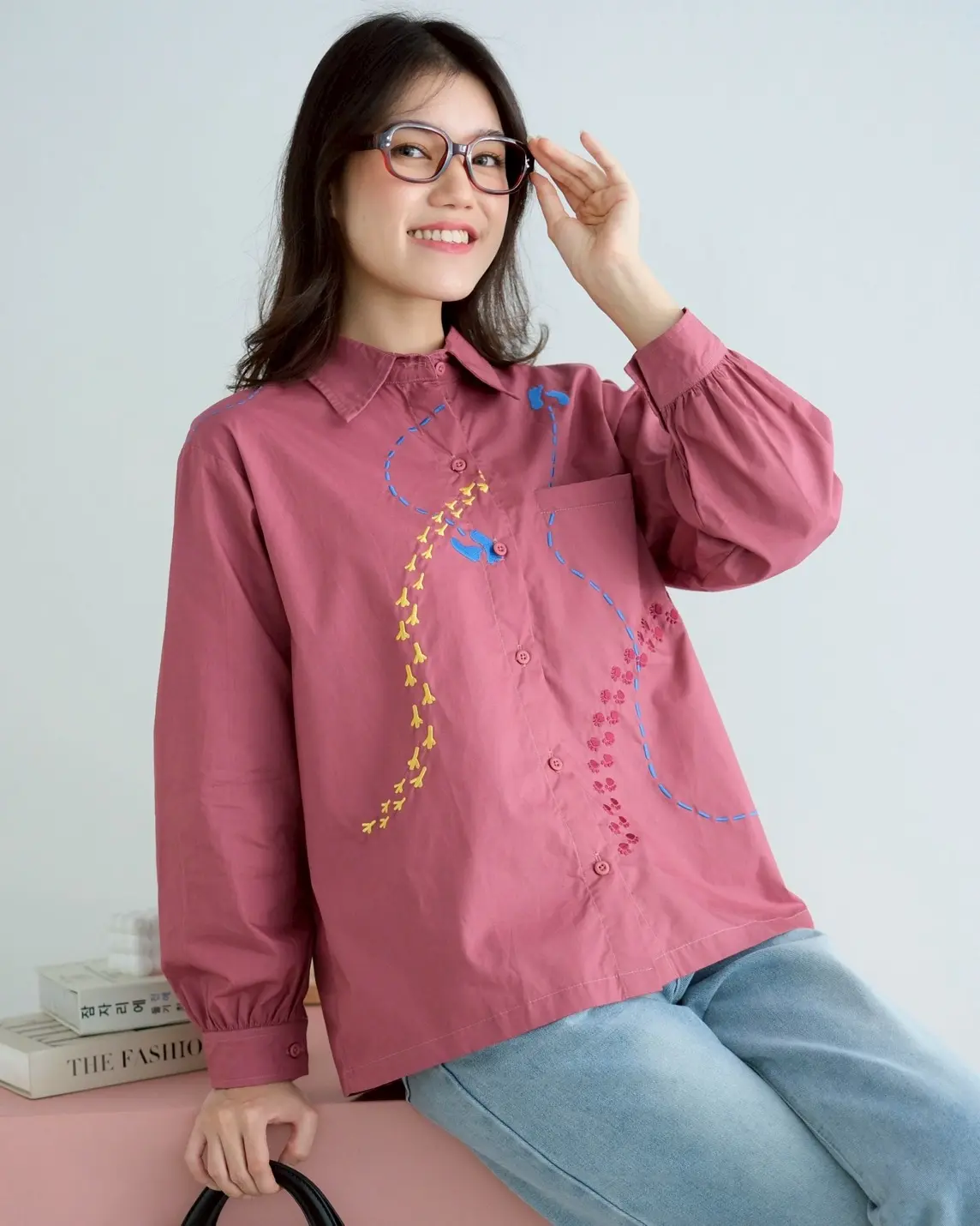 Stepha Shirt Raspberry - Image 3