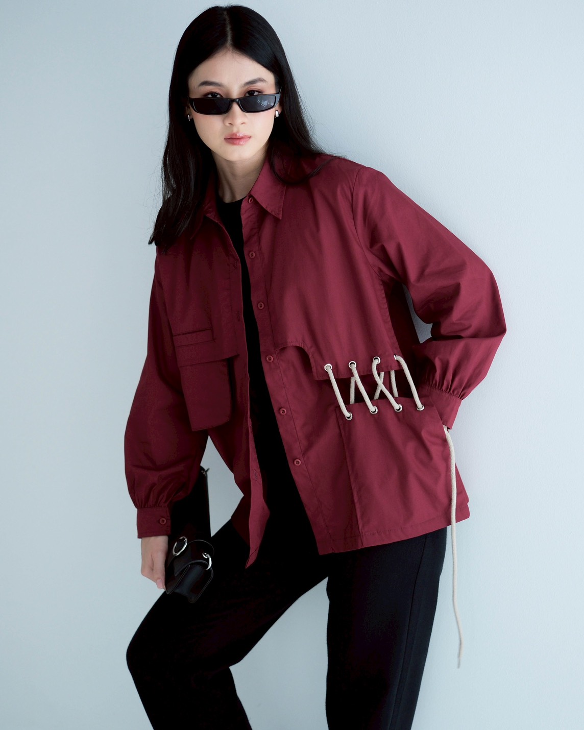 Alternative view of BERNINA SHIRT MAROON