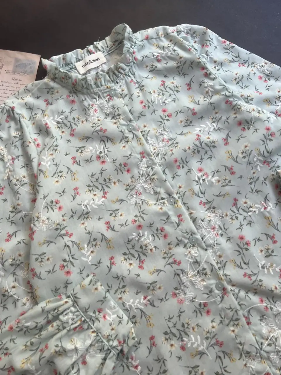 Isyara Shirt Kode 20333 Mint - Image 2