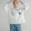 Audre Shirt Kode 1408 Broken White-Blue - Image 3