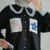 Audre Shirt Kode 1408 Black-Grey - Image 3