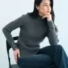 Chaifa Turtleneck Longsleeve Kode 43D Dark Grey - Image 3
