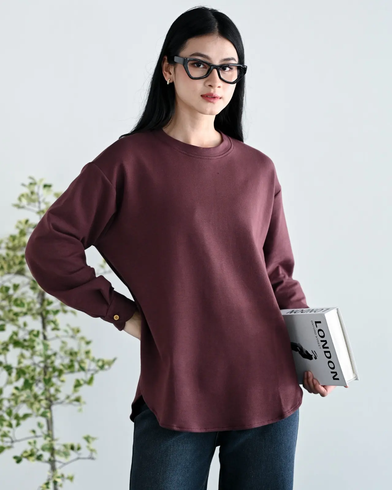 Farida Longsleeve Kode 4239 Burgundy