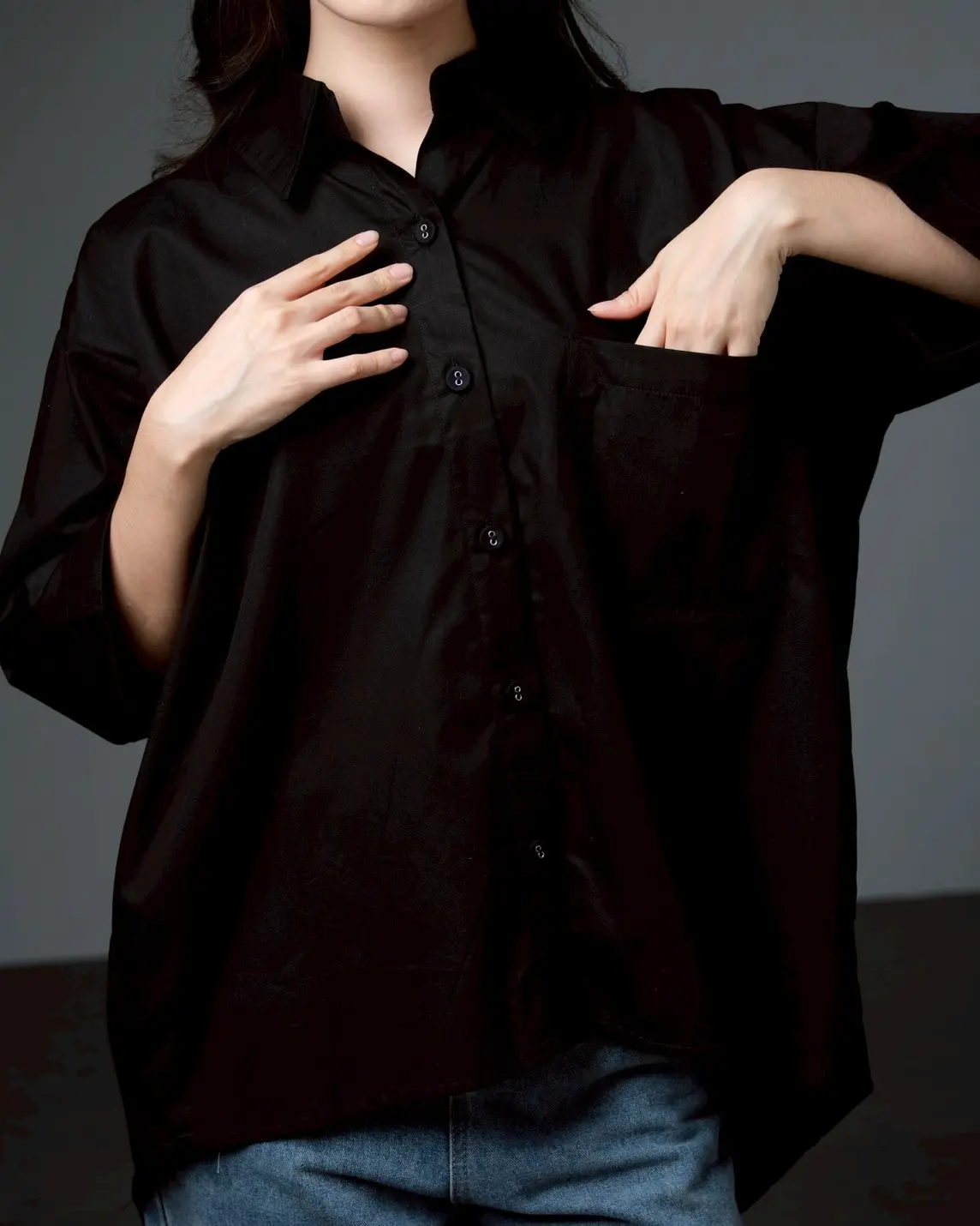 Adera Shirt Kode 025 Black - Image 2