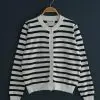 Emera Stripe Cardi Broken White