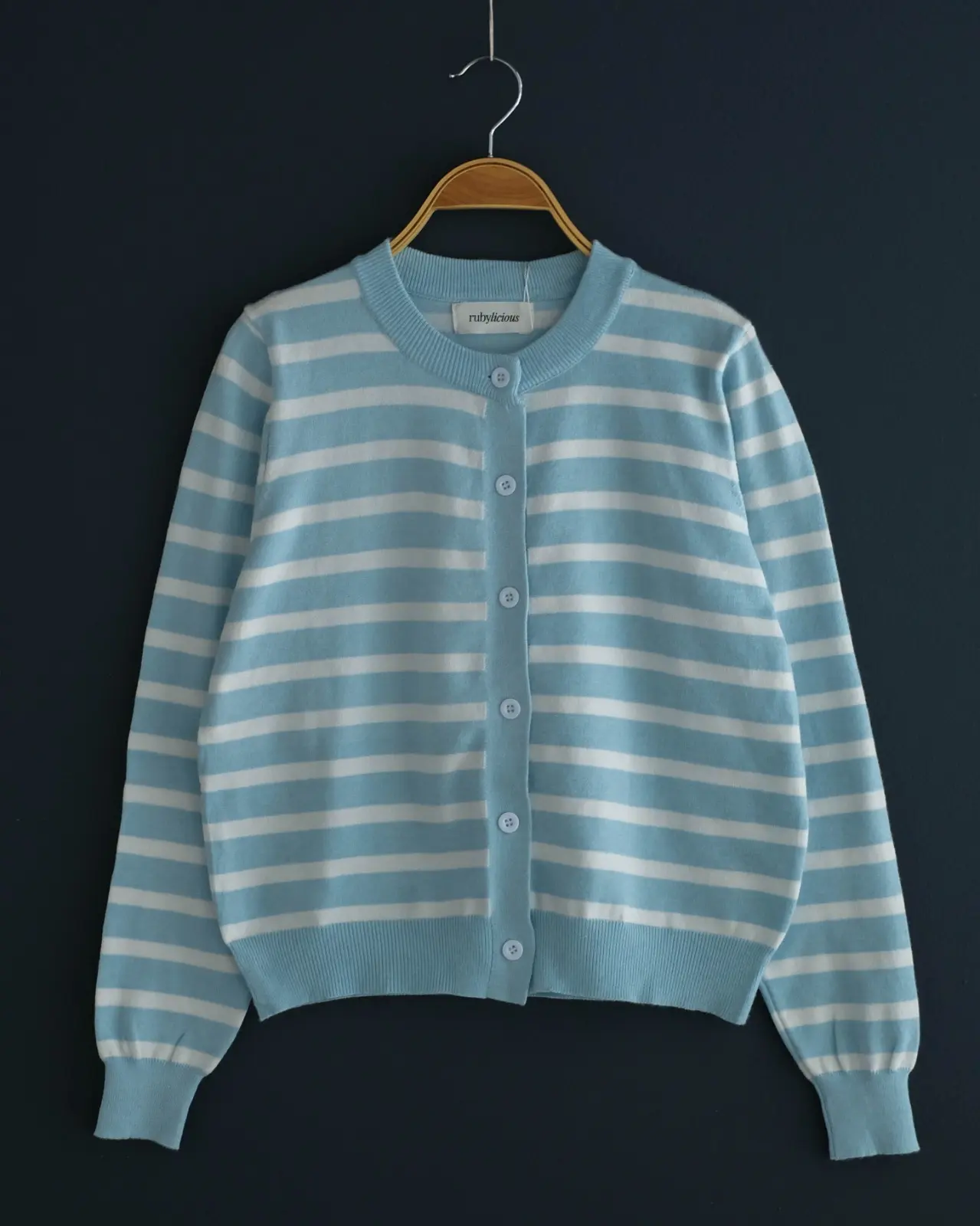 Emera Stripe Cardi Blue